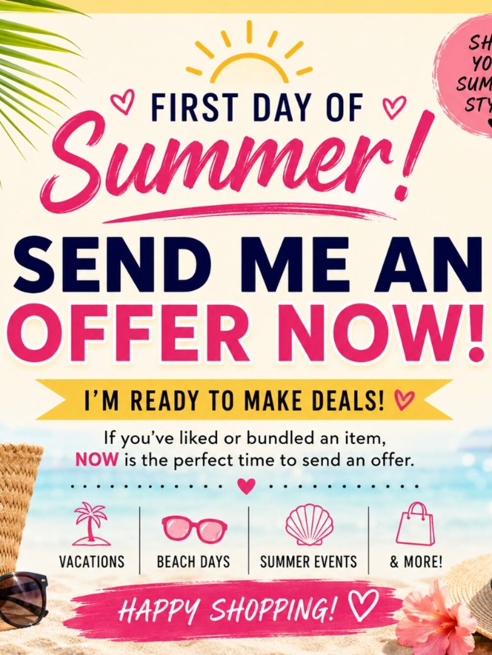 ☀️ SUMMER SHOPPERS! SEND OFFERS NOW | Closet Clearance Sale 🌴